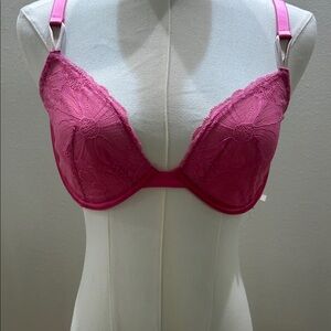 Victoria's Secret Fuchsia Lace Bra